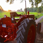 Ausfahrt mit dem Valmet 565 in den Sonnenuntergang